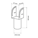 ADAPTOR O 42 MM PENTRU LAMPI STRADALE LUT2202045, LUT2203045 — imagine 3