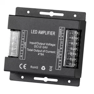 AMPLIFICATOR BENZI LED RGBW, 4x8A, 12-24V DC