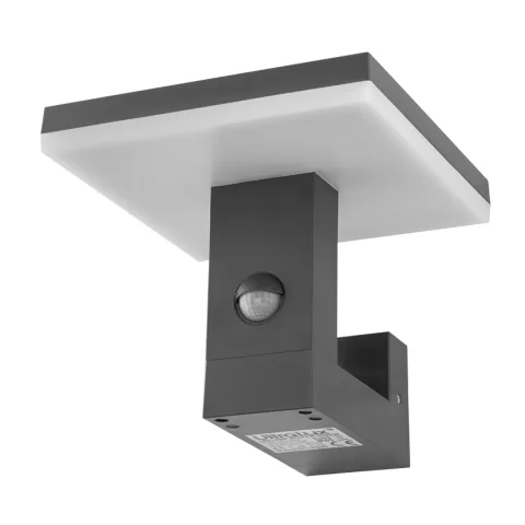 Aplica de perete LED Cu senzor de miscare 15W 4000K IP65, gri