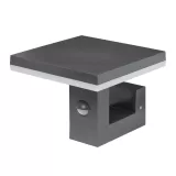 Aplica de perete LED Cu senzor de miscare 15W 4000K IP65, gri — imagine 2