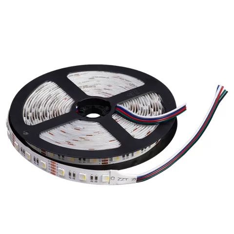 BANDA LED FLEXIBILA 17W/M, RGB+6000K, 12V DC, SMD5050, 60 LEDS/M, IP20