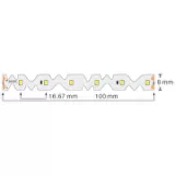 BANDA LED PROFESIONALA 9.6W W/m 2700K 60LED/m IP20 — imagine 4
