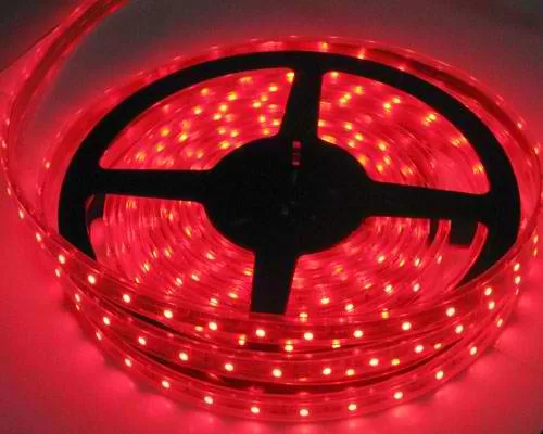 BANDA LED ROSU 4.8W/M, 12V DC, SMD2835, 60LED/m, IP65