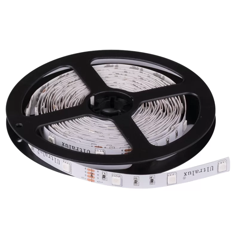 Banda LED RGB 7.2W/m, 12V DC, SMD5050, 30LED/m, IP20
