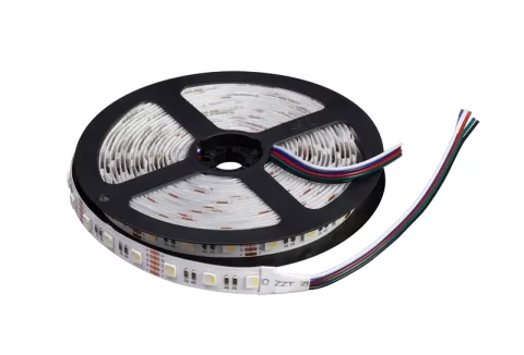 BANDA LED RGBW (ALB RECE), 14.4W/m, 12V DC, SMD5050, 60LED/m, IP20