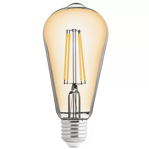 Bec LED glob cu filament dimabil, 4W, E27, 2500K, 220-240V AC, amber, ST64