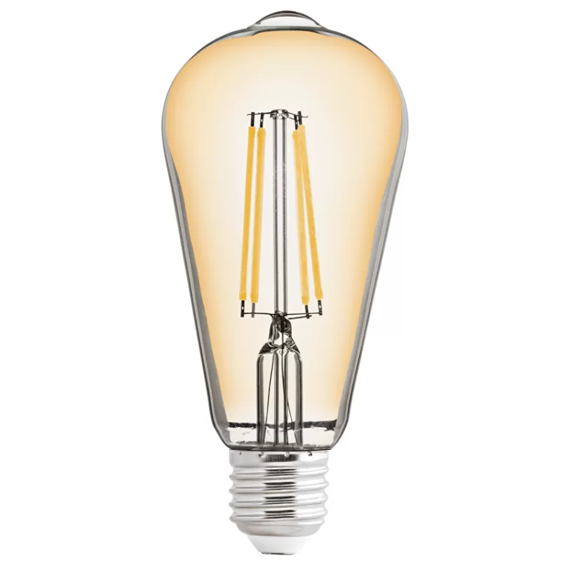 Bec LED glob cu filament dimabil, 4W, E27, 2500K, 220-240V AC, amber, ST64