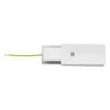 Conector cu capat pentru sina, 2 PINI, alb — imagine 1
