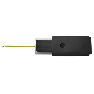 Conector cu capat pentru sina, 2 PINI, negru