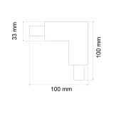 Conector tip L pentru sina proiector LED, 4 pini — imagine 2