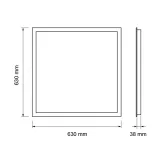RAMA METALICA PENTRU MONTAJ INCASTRABIL PANOU LED, 600x600 mm — imagine 2