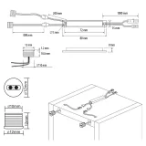 Comutator senzor IR cu declansare usa dubla, 60W, 12-24V DC, 5 cm — imagine 2