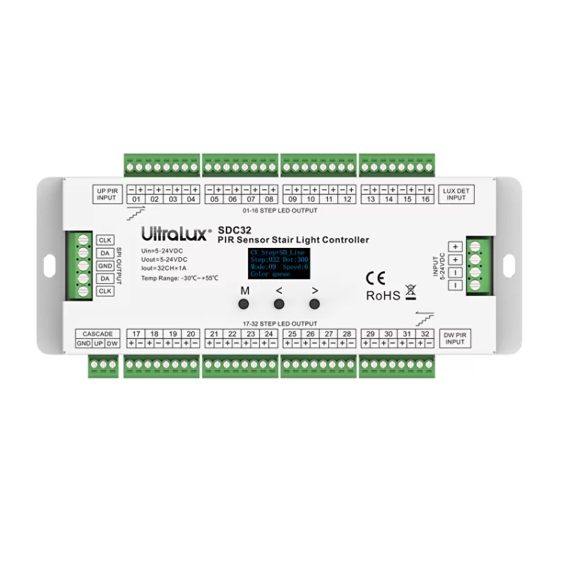 Controler iluminat scara 5-24V DC, 32A max, 768W max