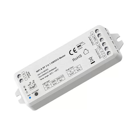 Controler multifunctional Wi-Fi RF DMX512 3-in-1, 12-36 V CC