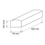 CORP DE ILUMINAT LED TERMOPLASTIC T8 0,6m 18W 4200K IP65 — imagine 2