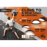 Corp de iluminat de perete LED pentru exterior 18W, 4000K, IP54, gri — imagine 5