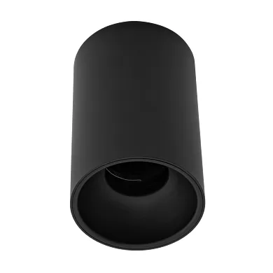 Corp de plafon, rotund, GU10, fix, negru, IP20