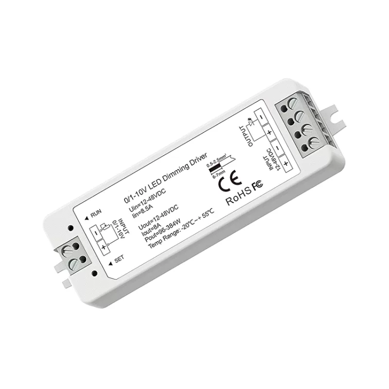 Driver CV dimabil 0/1-10 V, 12-48 V CC, 8 A