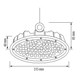Lampa LED industriala 150W, 5000K, 220-240V AC, IP65 — imagine 2