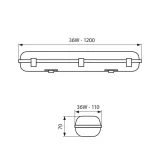 LAMPA LED INDUSTRIALA 1,2m 36W 4000K IP65 — imagine 2