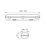 LAMPA LED INDUSTRIALA 1,5m 54W 4000K IP65 — imagine 2