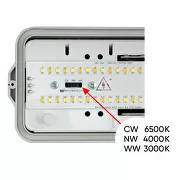 Lampa LED industriala CCT 0.60M, 18W MAX, 220V-240V AC, IP66