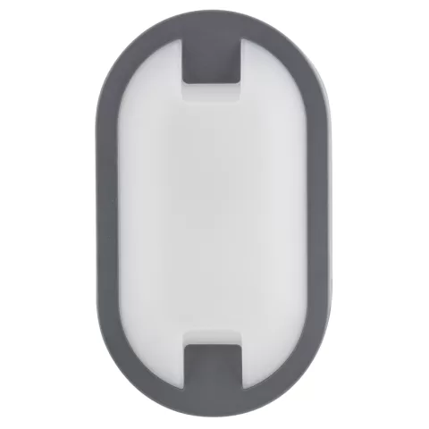 Plafoniera LED ovala, gri, 15W, 4000K, 220-240V AC, IP65