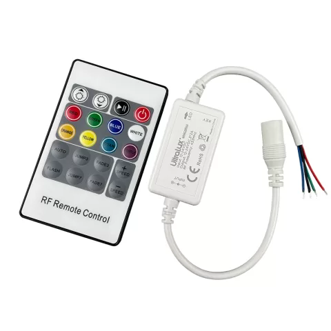 Mini controller RF pentru iluminat LED RGB, 6A, 12-24V DC