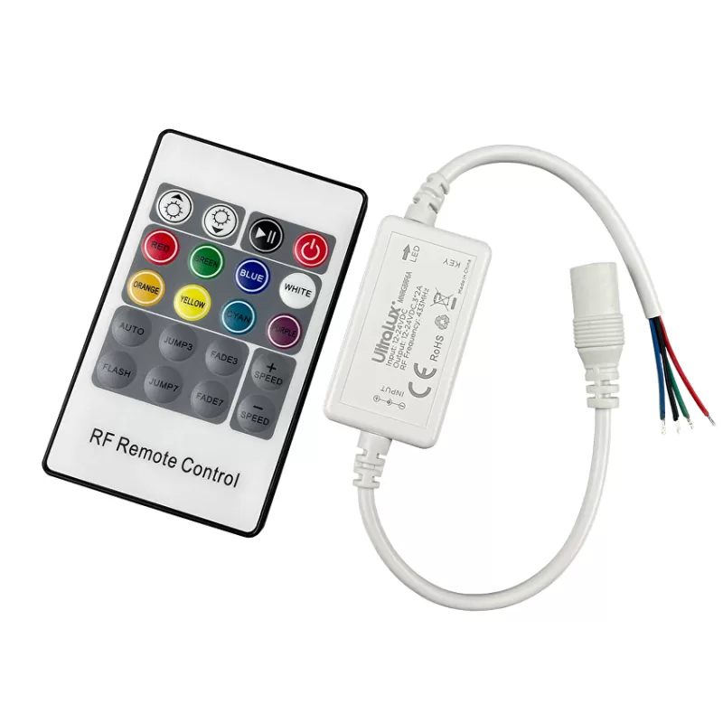 Mini controller RF pentru iluminat LED RGB, 6A, 12-24V DC