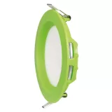 PANOU LED INCASTRABIL ROTUND 6W RAMA VERDE LUMINA CALDA — imagine 2
