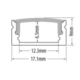 Profil aluminiu pentru benzi flexibile LED, 2m — imagine 2