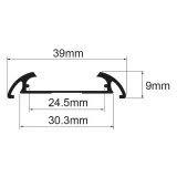 PROFIL ALUMINIU PENTRU BENZI LED APLICAT 2m — imagine 2
