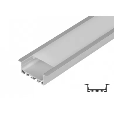 PROFIL ALUMINIU PENTRU BENZI LED LAT/ADANC 2m