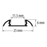 PROFIL ALUMINIU PENTRU BENZI LED LAT APLICAT 2m — imagine 2