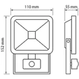 PROIECTOR LED CU SENZOR PIR 20W, 4200K, 220V, IP44 — imagine 2