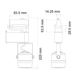 Proiector LED pe sina, directionabil, COB, 28W, 4200K, 4 PINI — imagine 2