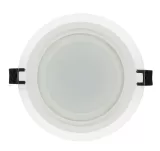 Panou LED cu sticla, incastrabil, rotund, 12W, SMD2835, lumina neutra, IP44 — imagine 1