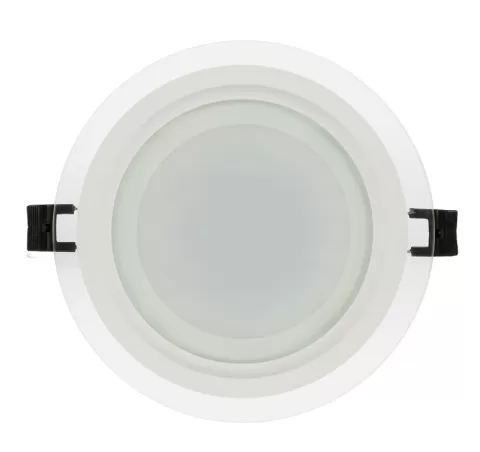 Panou LED cu sticla, incastrabil, rotund, 12W, SMD2835, lumina neutra, IP44