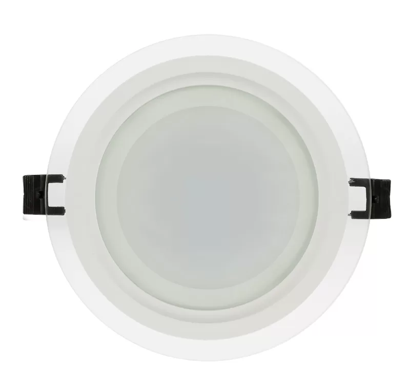 Panou LED cu sticla, incastrabil, rotund, 12W, SMD2835, lumina neutra, IP44