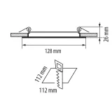 Panou LED incastrabil, 6W, patrat, SMD2835, 4200K — imagine 2