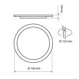 PANOU LED INCASTRABIL ROTUND 6W RAMA PORTOCALIE LUMINA CALDA — imagine 3