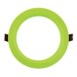 PANOU LED INCASTRABIL ROTUND 6W RAMA VERDE LUMINA CALDA — imagine 1