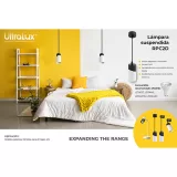 Pendul alb si negru GU10, 220-240V AC — imagine 3