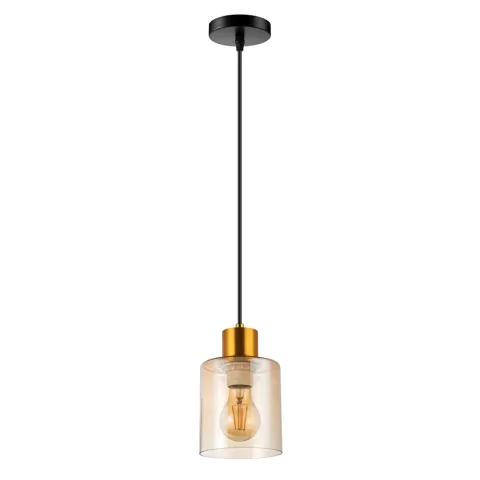 Pendul sticla, 1m, E27, 220-240V AC, auriu