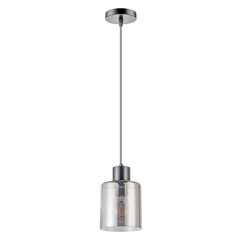 Pendul sticla, 1m, E27, 220-240V AC, negru
