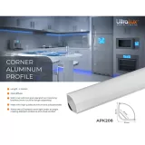Profil aluminiu pentru benzi LED de colt, 2m — imagine 2