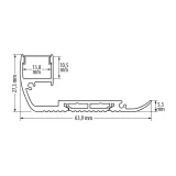 Profil din aluminiu pentru banda LED, 2m, pentru scara — imagine 2
