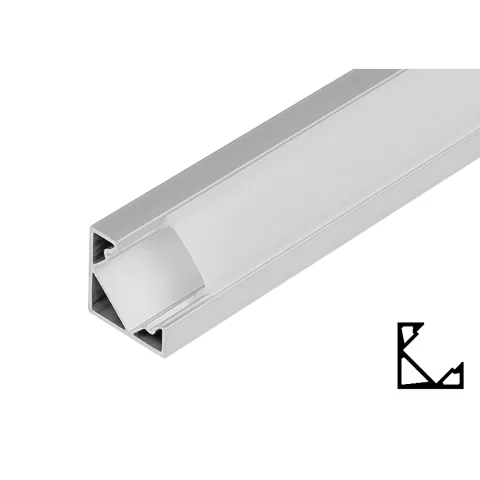 PROFIL ALUMINIU PENTRU BENZI LED UNGHIULAR 2m