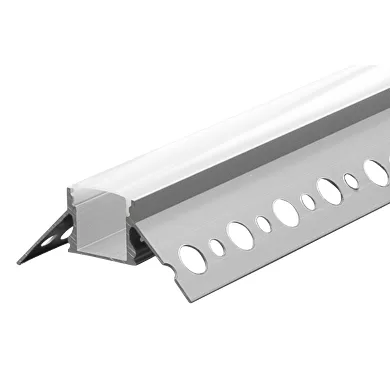 Profil unghiular de exterior aluminiu banda LED pentru rigips, 13mm, 3m - Comenzi sub 25 buc/bax: ridicare din depozit