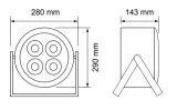 Proiector LED DMX RGBW, 90W, IP65 — imagine 2